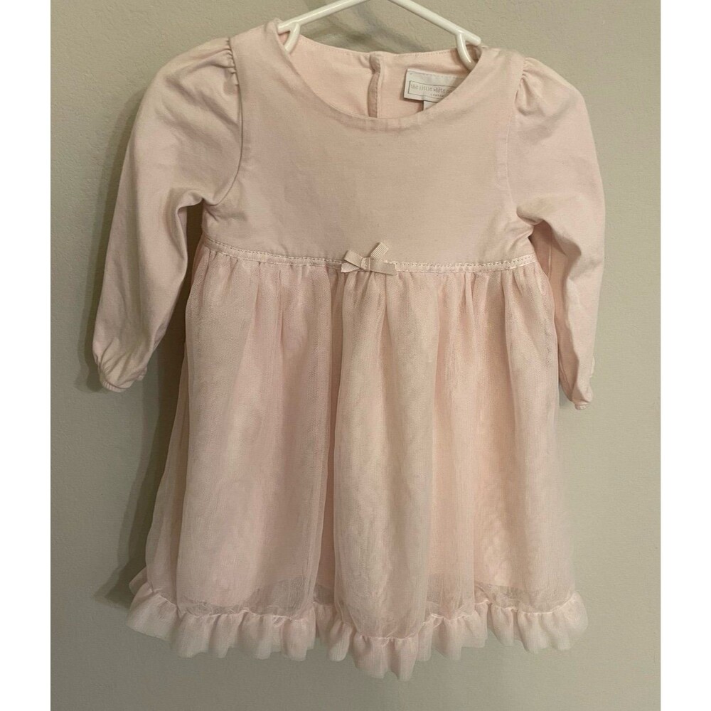 The Little White Company London Pale Pink Baby Girl Dress, Size 9-12 months
